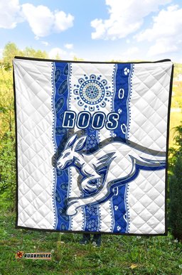melbourne kangaroos premium quilt indigenous north roos white