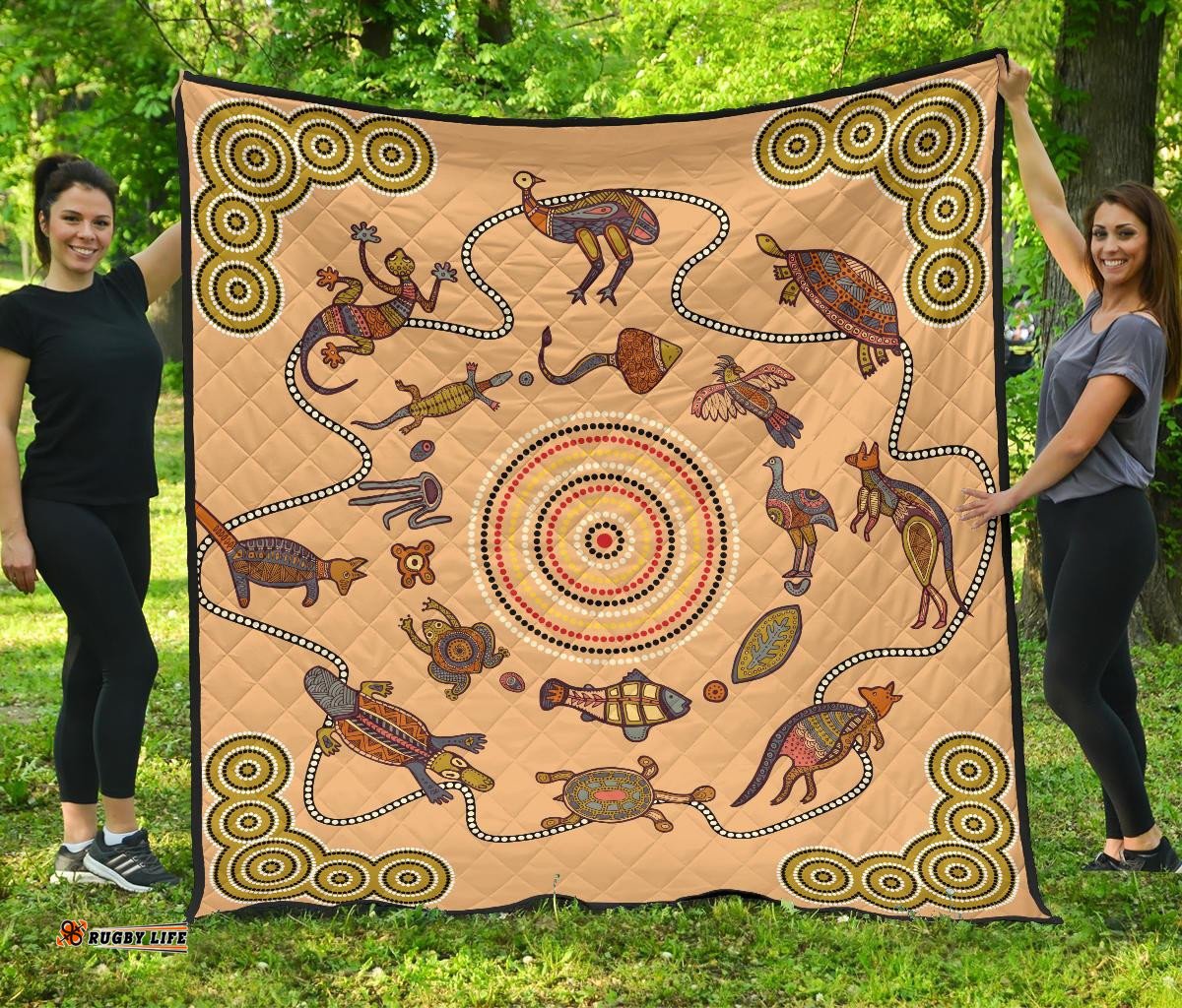 premium quilts australian animals coverlets aboriginal patterns