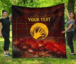 custom aboriginal premium quilt indigenous flag hand art
