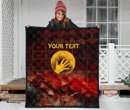 custom aboriginal premium quilt indigenous flag hand art