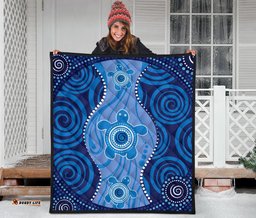 aboriginal premium quilt australian blue turtle aboriginal art