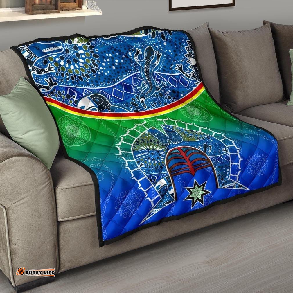 premium quilt torres strait symbol with aboriginal patterns