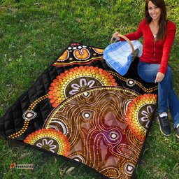 aboriginal premium quilt sun rise indigenous vibes