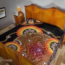 aboriginal premium quilt sun rise indigenous vibes