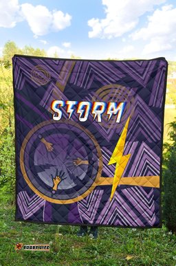 melbourne storm premium quilt simple indigenous purple
