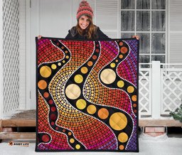 aboriginal premium quilt australia colorful circle dot painting art