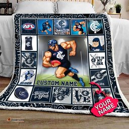 carlton football club quilt blanket afl quilt blanket mascot personalized