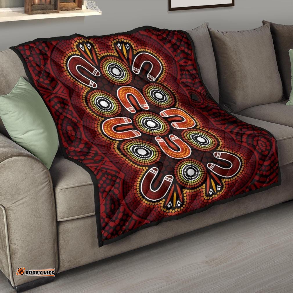 aboriginal premium quilt aboriginal dot painting flowers style