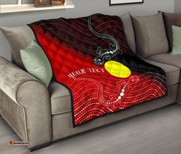 customaboriginal premium quilt two indigenous lizard