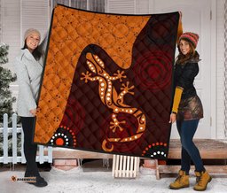 aboriginal premium quilt lizard in aboriginal dreaming