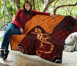 aboriginal premium quilt lizard in aboriginal dreaming