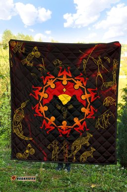 aboriginal premium quilt australia map and indigenous flag