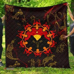 aboriginal premium quilt australia map and indigenous flag
