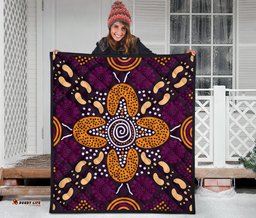 aboriginal premium quilt flowers dot panting art