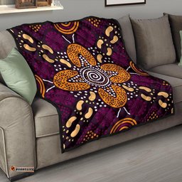 aboriginal premium quilt flowers dot panting art