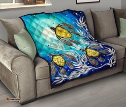premium quilt aboriginal turtle art quilt set towards the light