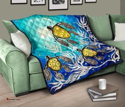 premium quilt aboriginal turtle art quilt set towards the light