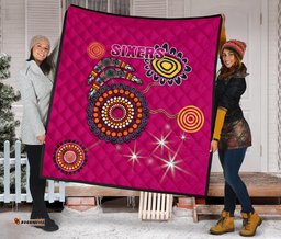 sydney premium quilt sixers indigenous magenta