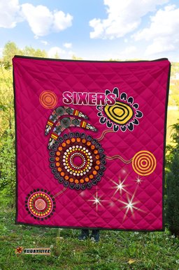 sydney premium quilt sixers indigenous magenta