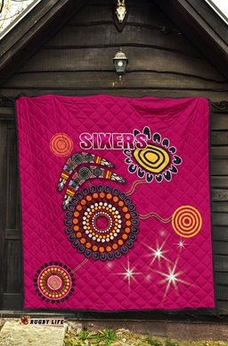 sydney premium quilt sixers indigenous magenta