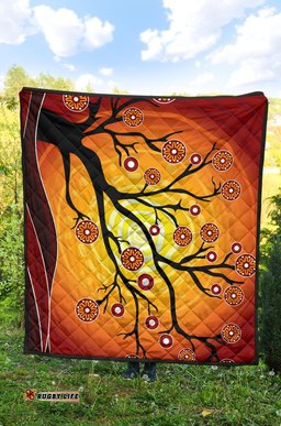 aboriginal premium quilt tree in spring season