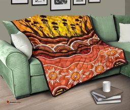 aboriginal premium quilt boab tree dot painting ver01