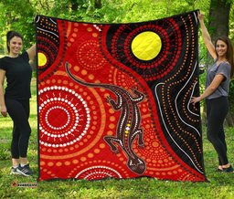 aboriginal premium quilt australia lizard dot painting art