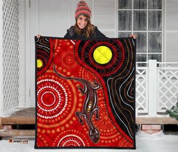 aboriginal premium quilt australia lizard dot painting art