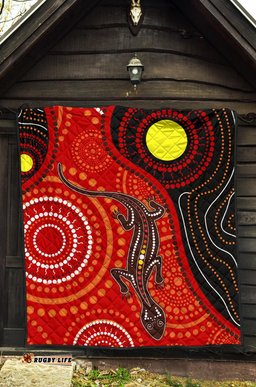 aboriginal premium quilt australia lizard dot painting art