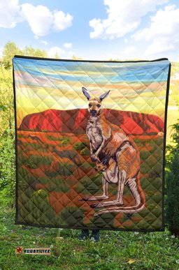 premium quilts kangaroo coverlets uluru landscape art