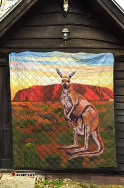 premium quilts kangaroo coverlets uluru landscape art