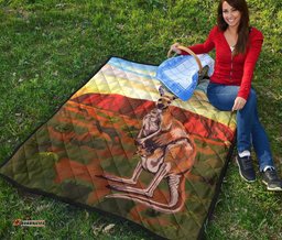 premium quilts kangaroo coverlets uluru landscape art