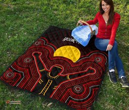 aboriginal personalised premium quilt the sun always shines