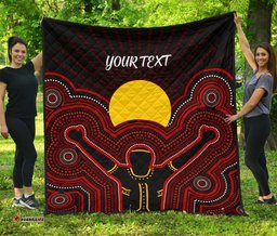 aboriginal personalised premium quilt the sun always shines
