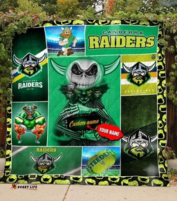 canberra raiders quilt blanket nrl quilt blanket personalized jack skellington