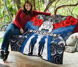 australia bulldogs rugby premium quilt anzac day survival world