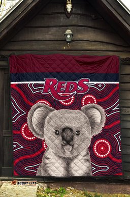 reds rugby australian premium quilt simple indigenous queensland