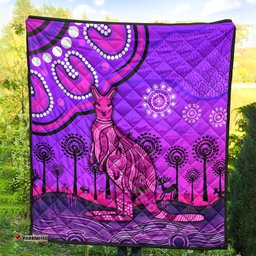 aboriginal art kangaroo premium quilt indigenous unique vibes purple