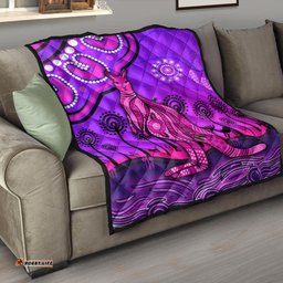 aboriginal art kangaroo premium quilt indigenous unique vibes purple