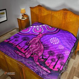aboriginal art kangaroo premium quilt indigenous unique vibes purple