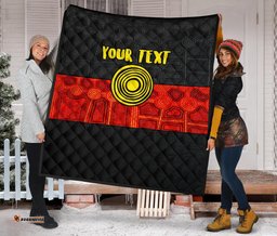 personalised aboriginal premium quilt aussie indigenous flag