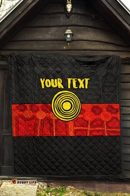 personalised aboriginal premium quilt aussie indigenous flag
