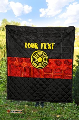 personalised aboriginal premium quilt aussie indigenous flag