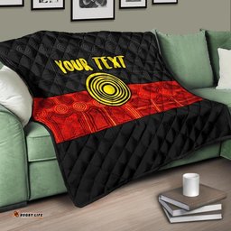 personalised aboriginal premium quilt aussie indigenous flag