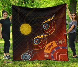aboriginal premium quilt flowers on the land