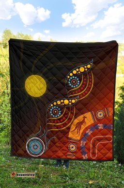 aboriginal premium quilt flowers on the land