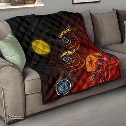 aboriginal premium quilt flowers on the land