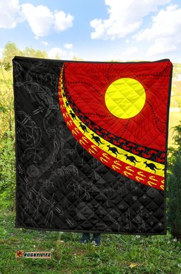 aboriginal premium quilt indigenous flag circle dot painting