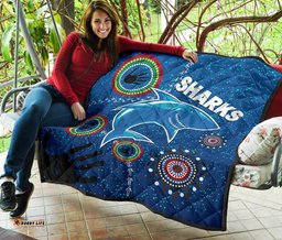 naidoc sharks premium quilt cronulla aboriginal style
