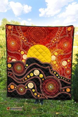 aboriginal premium quilt aboriginal lives matter flag dot painting art